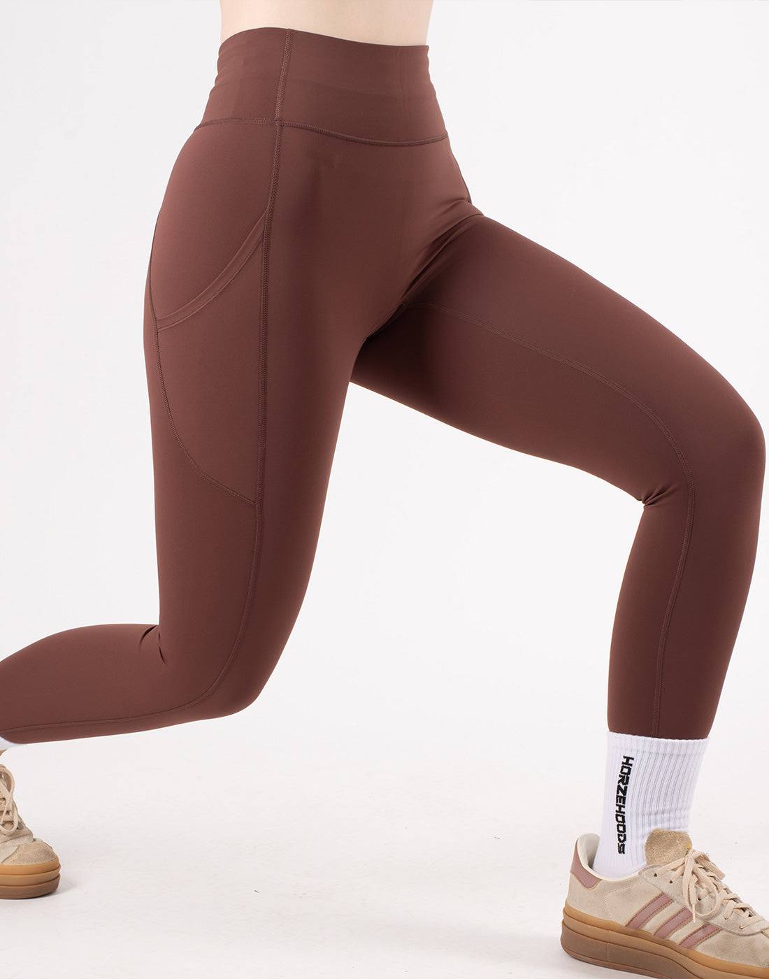 HORZEHOODS® Brown Basicz Range Non Riding Comfort Leggings