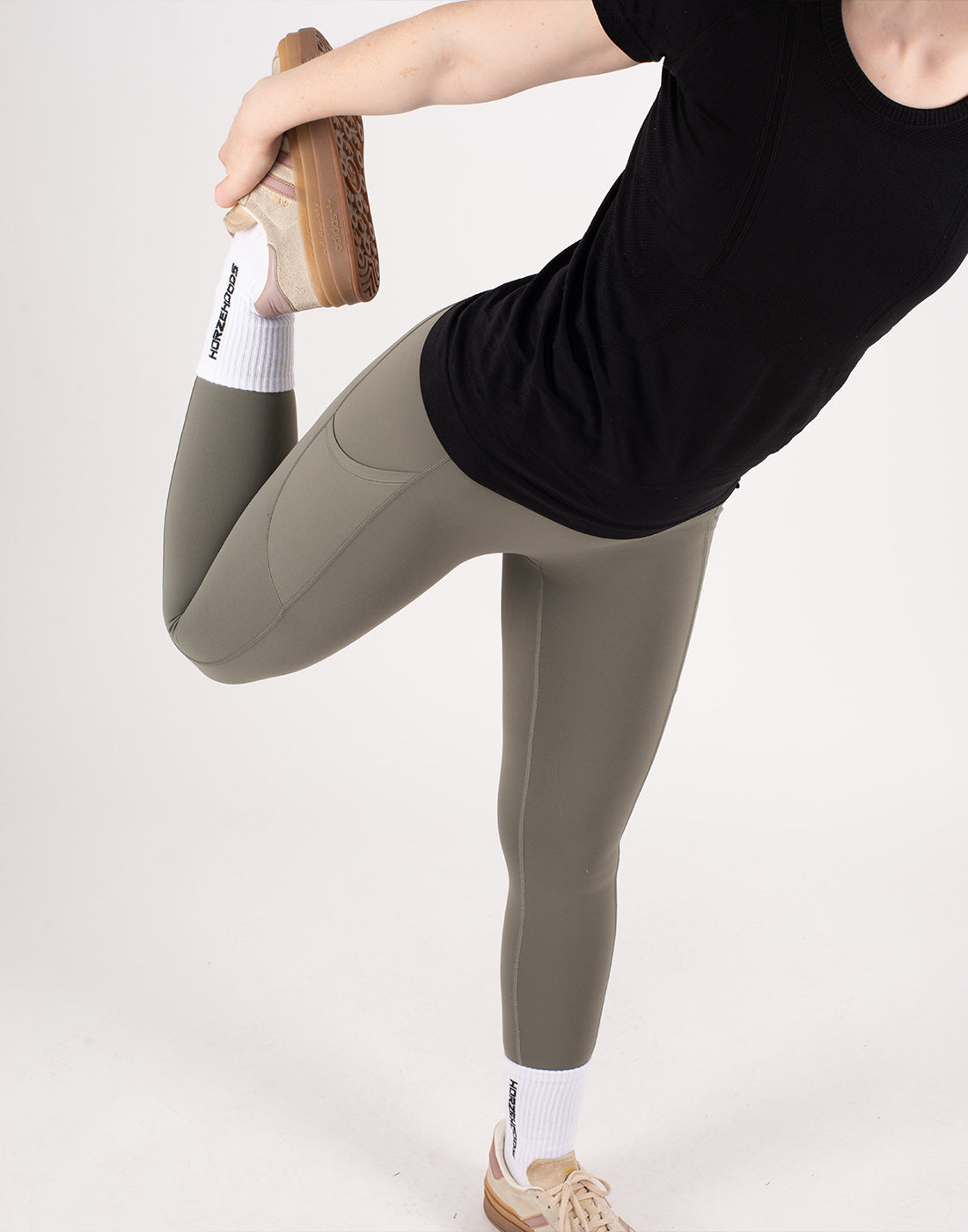 HORZEHOODS® Green Basicz Range Non Riding Comfort Leggings