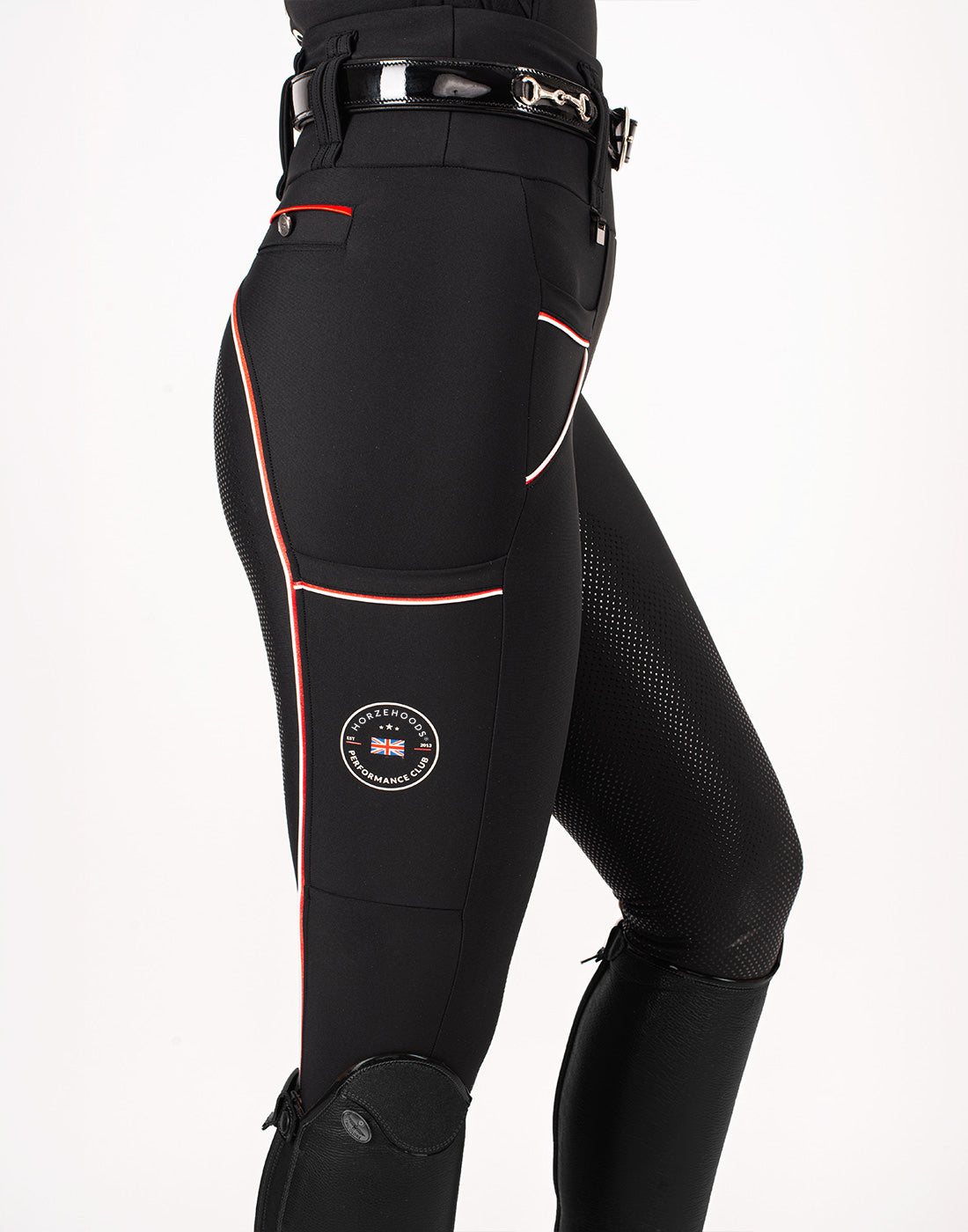 HORZEHOODS® Performance Club Black High Waist Breggings