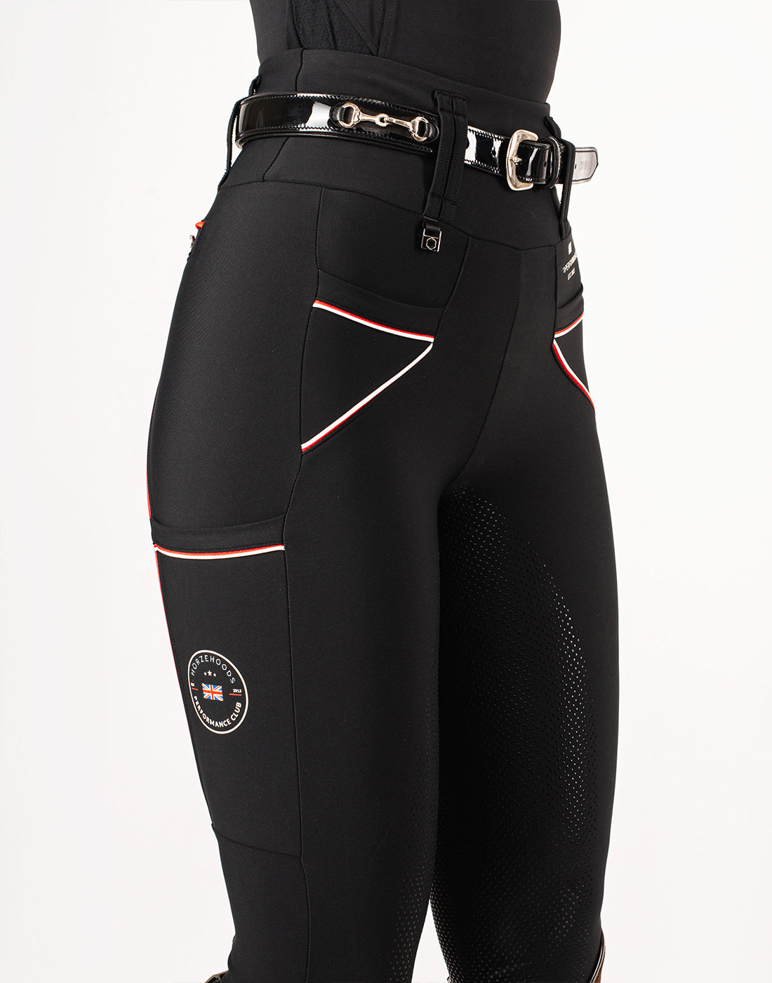 HORZEHOODS® Performance Club Black High Waist Breggings