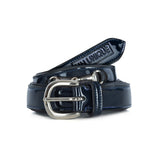 Navy Patent Leather Luxury Snaffle Belt