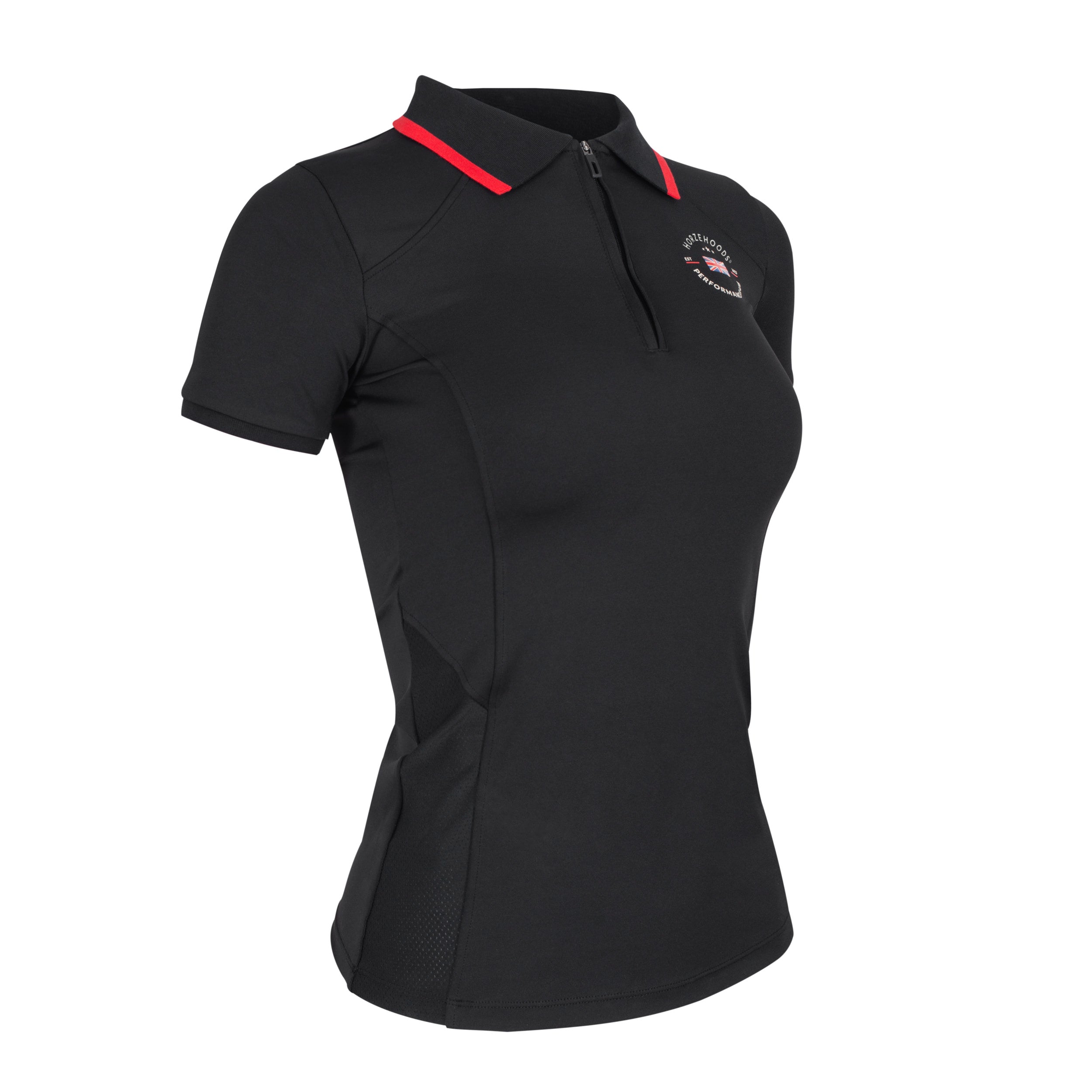 HORZEHOODS® Performance Club Black Short Sleeve Base Layer Top
