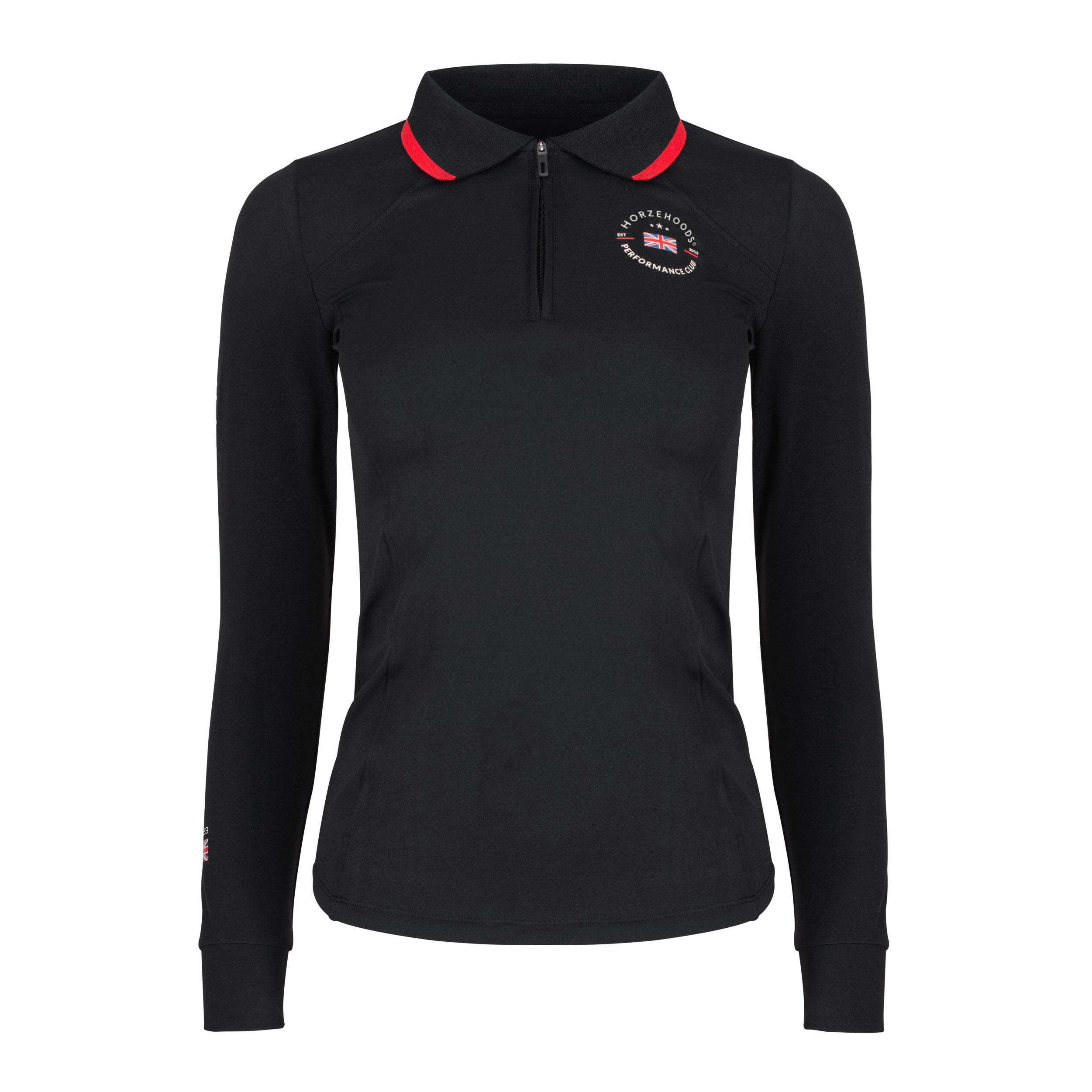HORZEHOODS® Performance Club Black Long Sleeve Base Layer Top