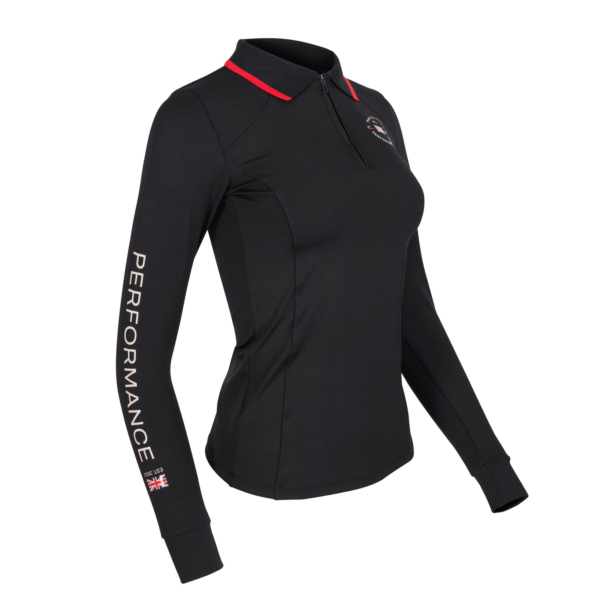 HORZEHOODS® Performance Club Black Long Sleeve Base Layer Top