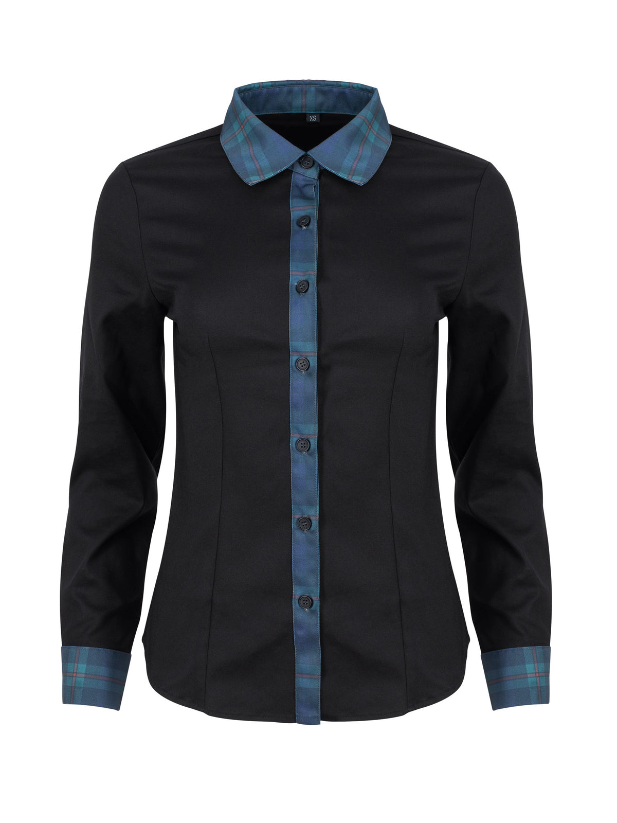 HORZEHOODS® Black Tartan Maisie Stretch-Flex Riding Shirt (PREORDER)