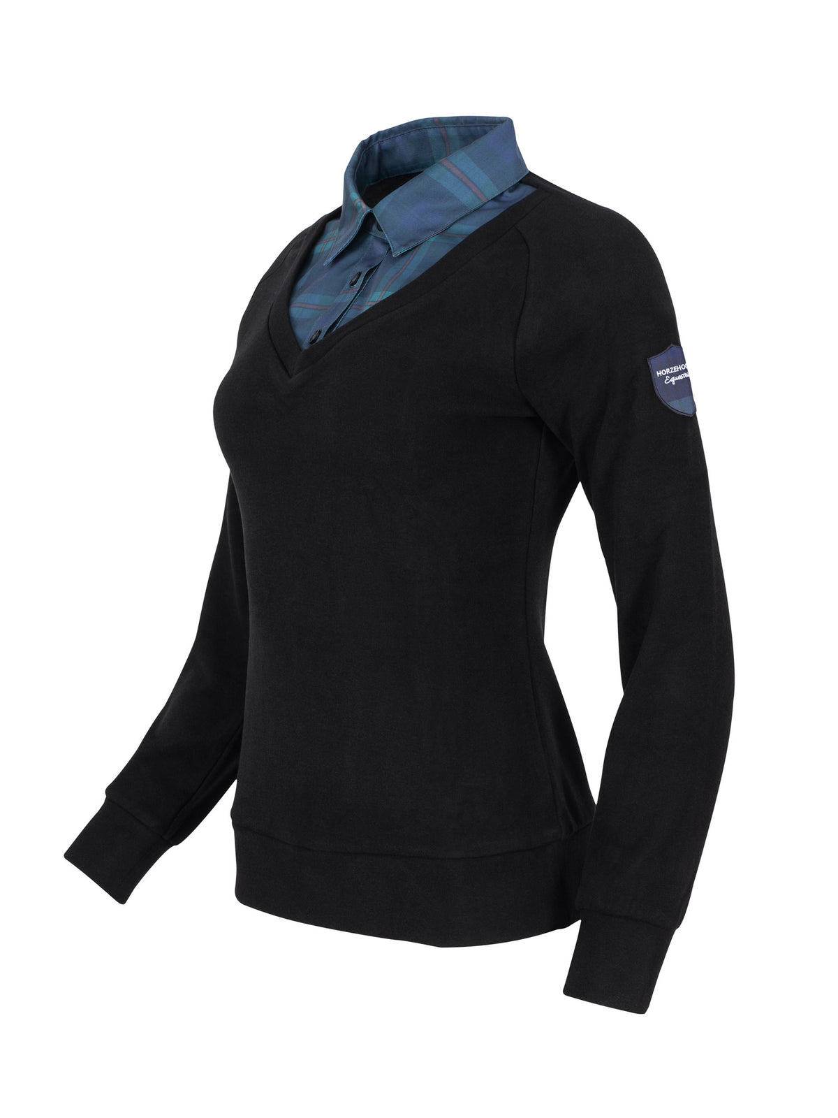 HORZEHOODS® Black Tartan Morag Thermal Fleece 2-1 Shirt/Jumper (PREORDER)