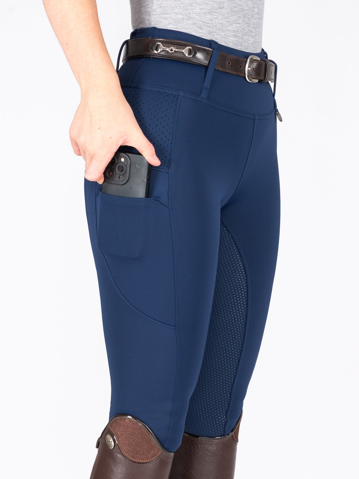 HORZEHOODS® Navy V-Seam Thermo Riding Leggings