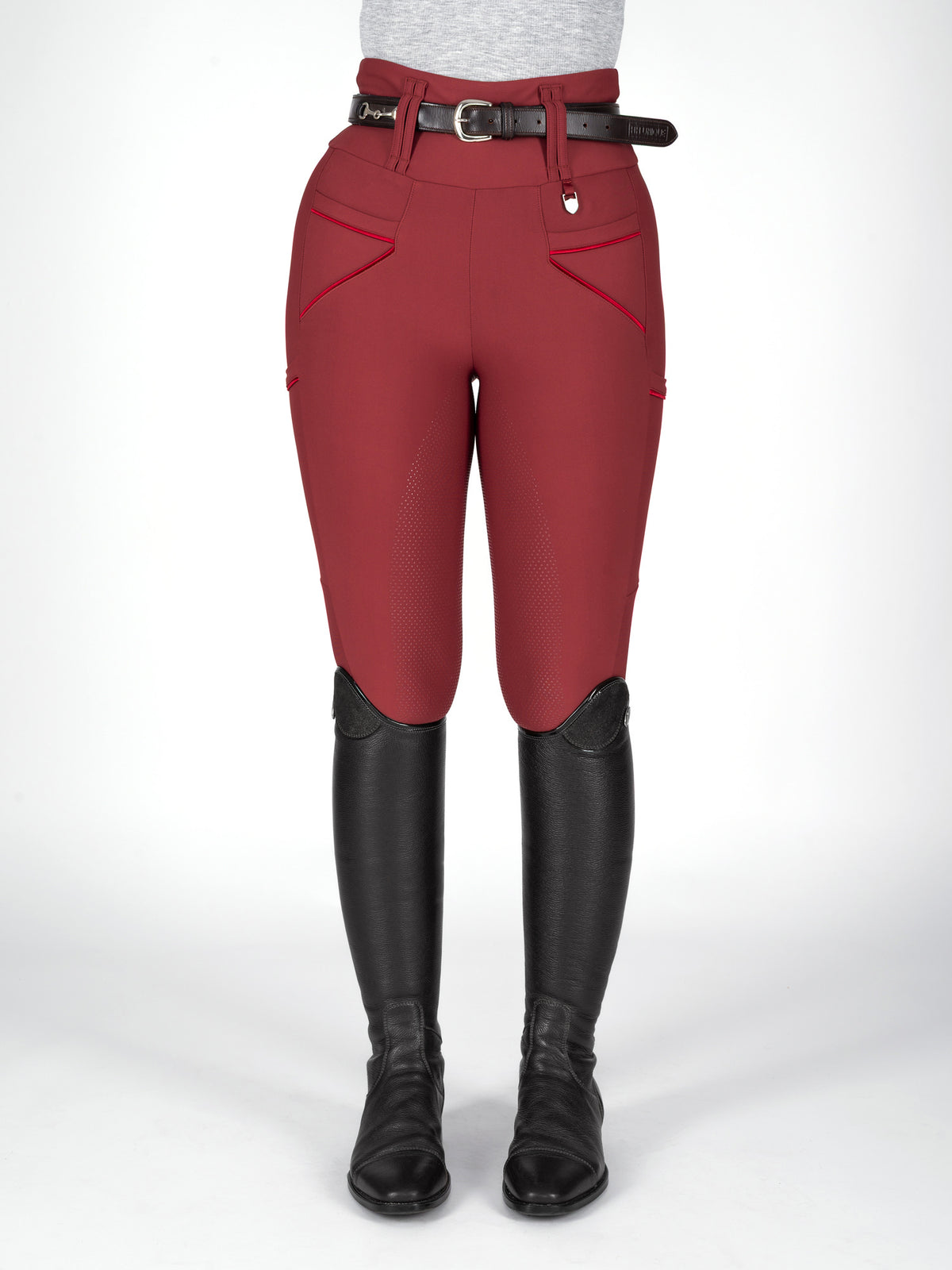 HORZEHOODS® Tabatha Heritage Maroon Breggings - With Pockets