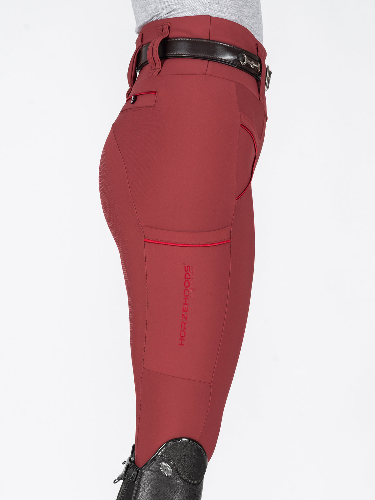 HORZEHOODS® Tabatha Heritage Maroon Breggings - With Pockets