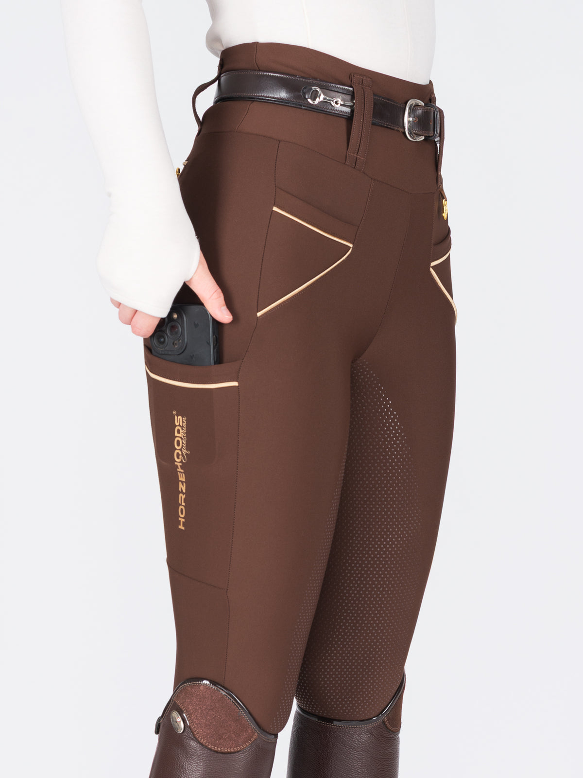 HORZEHOODS® Tabatha Brown Gold Breggings - With Pockets