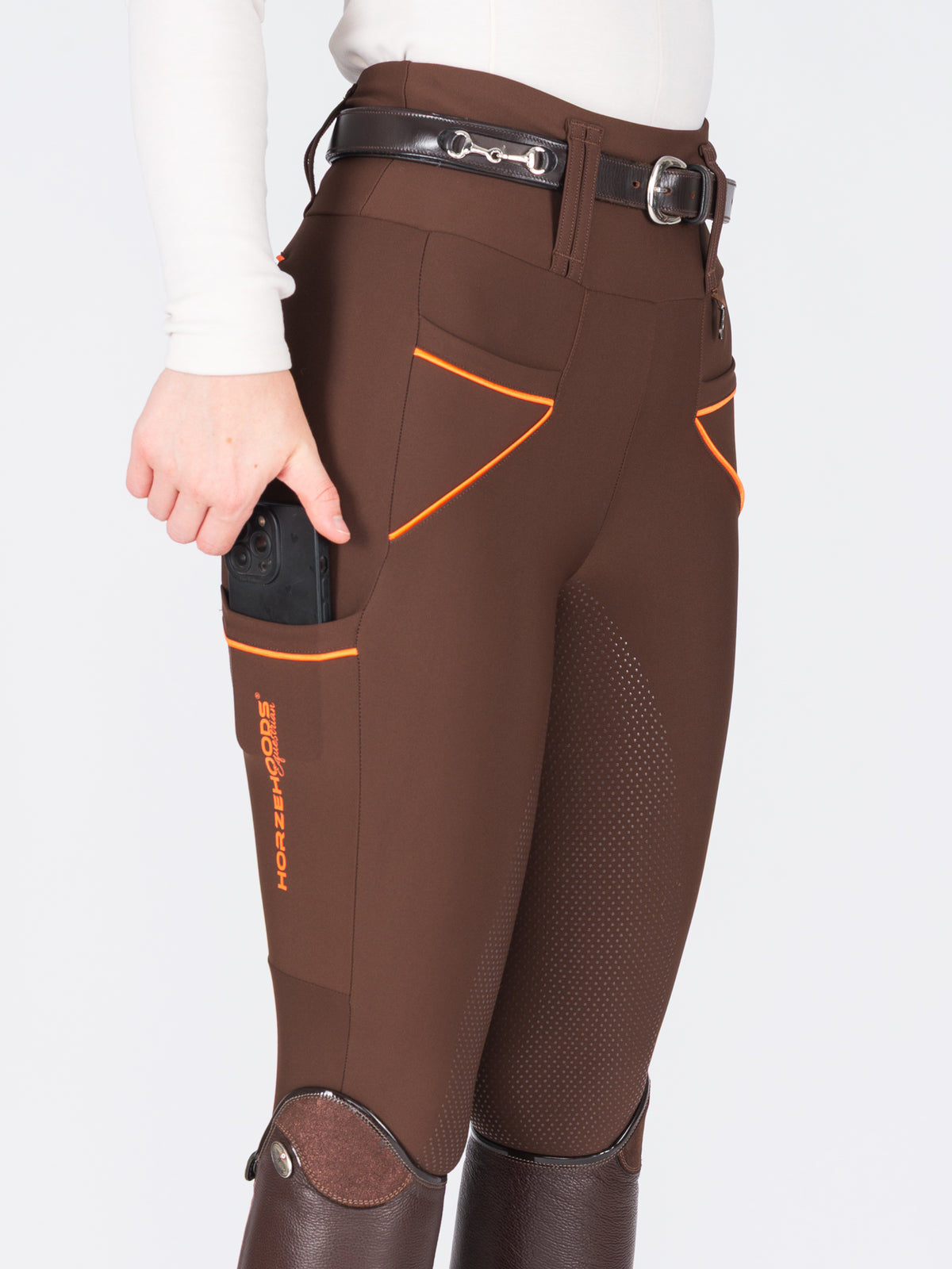 HORZEHOODS® Tabatha Brown Orange Breggings - With Pockets