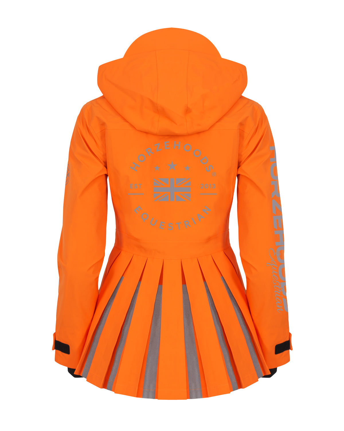 HORZEHOODS® ProPleat®️ HiVis Orange Reflective Waterproof Coat