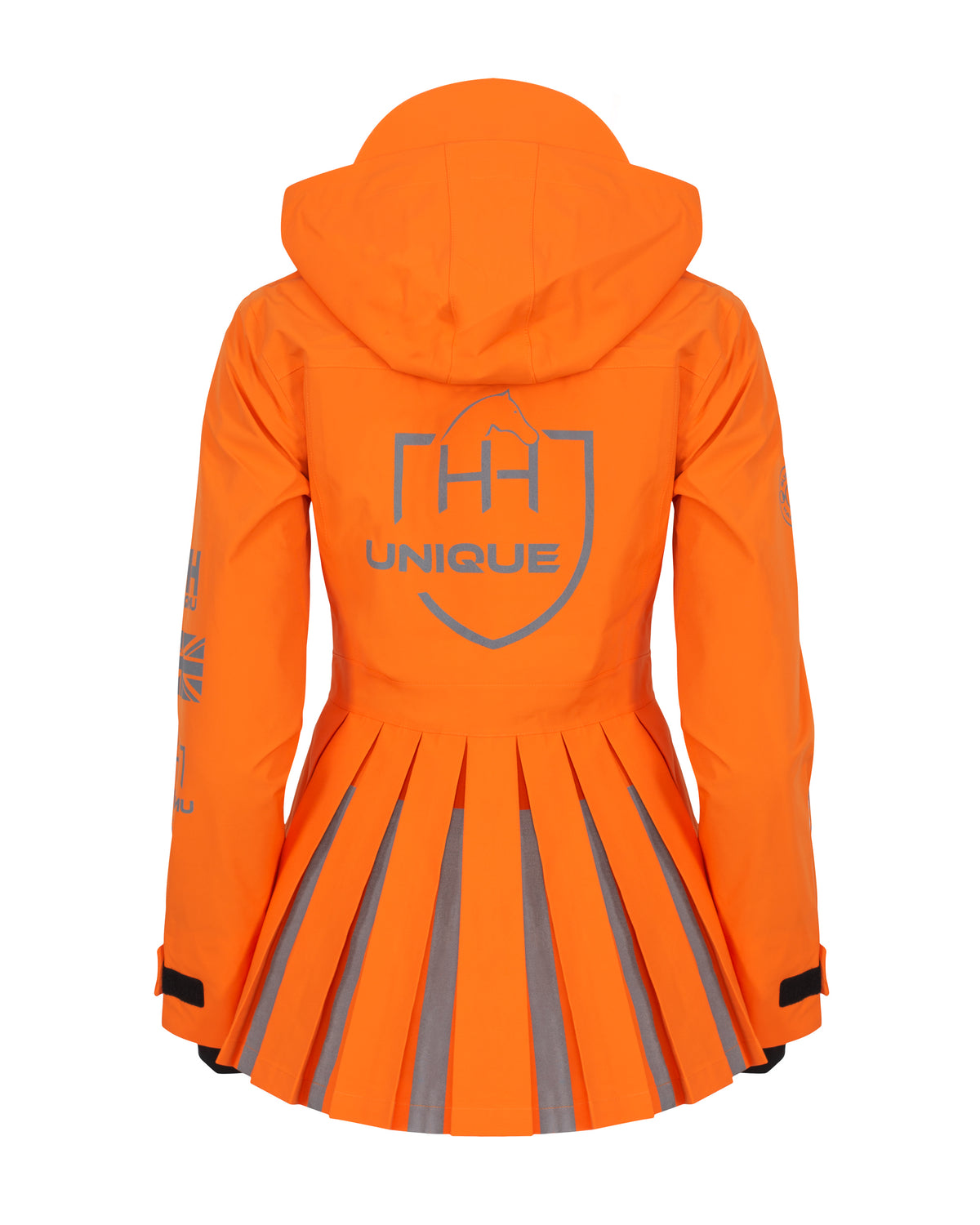 HORZEHOODS® ProPleat®️ HiVis Orange Reflective Waterproof Coat