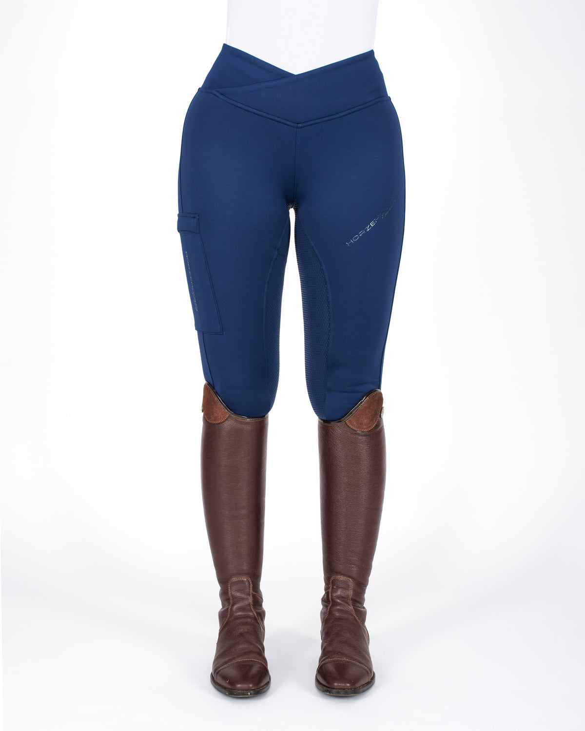 HORZEHOODS® Navy V-Twist Compression Leggings