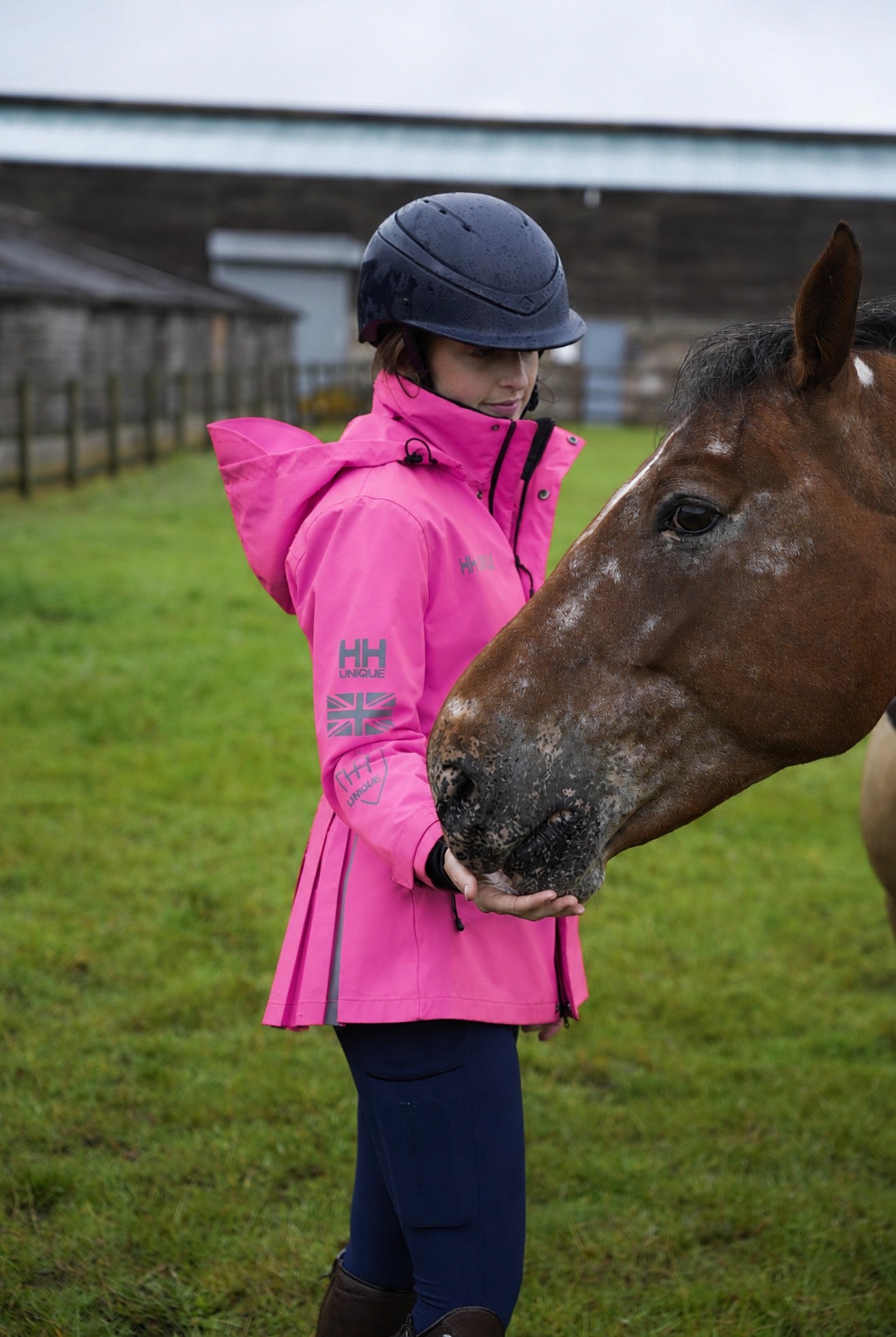 HORZEHOODS® ProPleat® Pink Reflective Waterproof Coat (despatch Friday 17th July)
