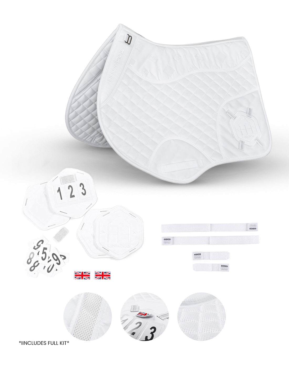 HORZEHOODS® 2-1 White Competition AirGel GP/Jump Pad & Full Kit