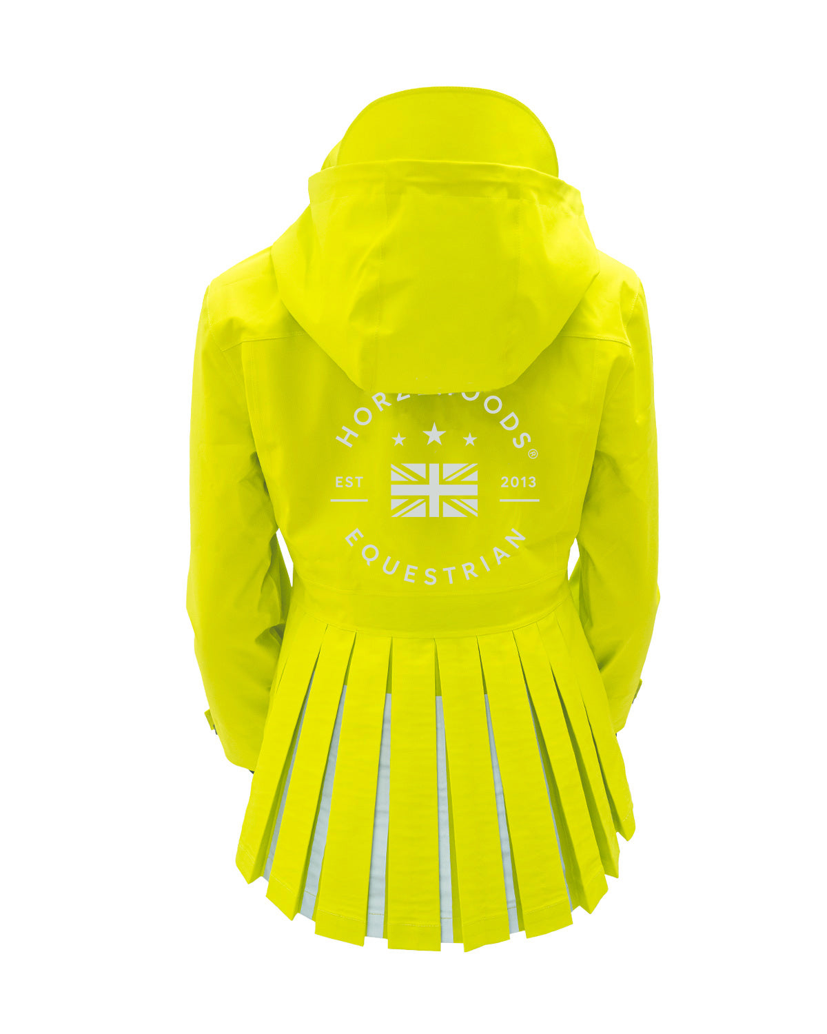 HORZEHOODS® ProPleat®️ HiVis Yellow Reflective Waterproof Coat (now in stock NEARLY SOLD OUT)