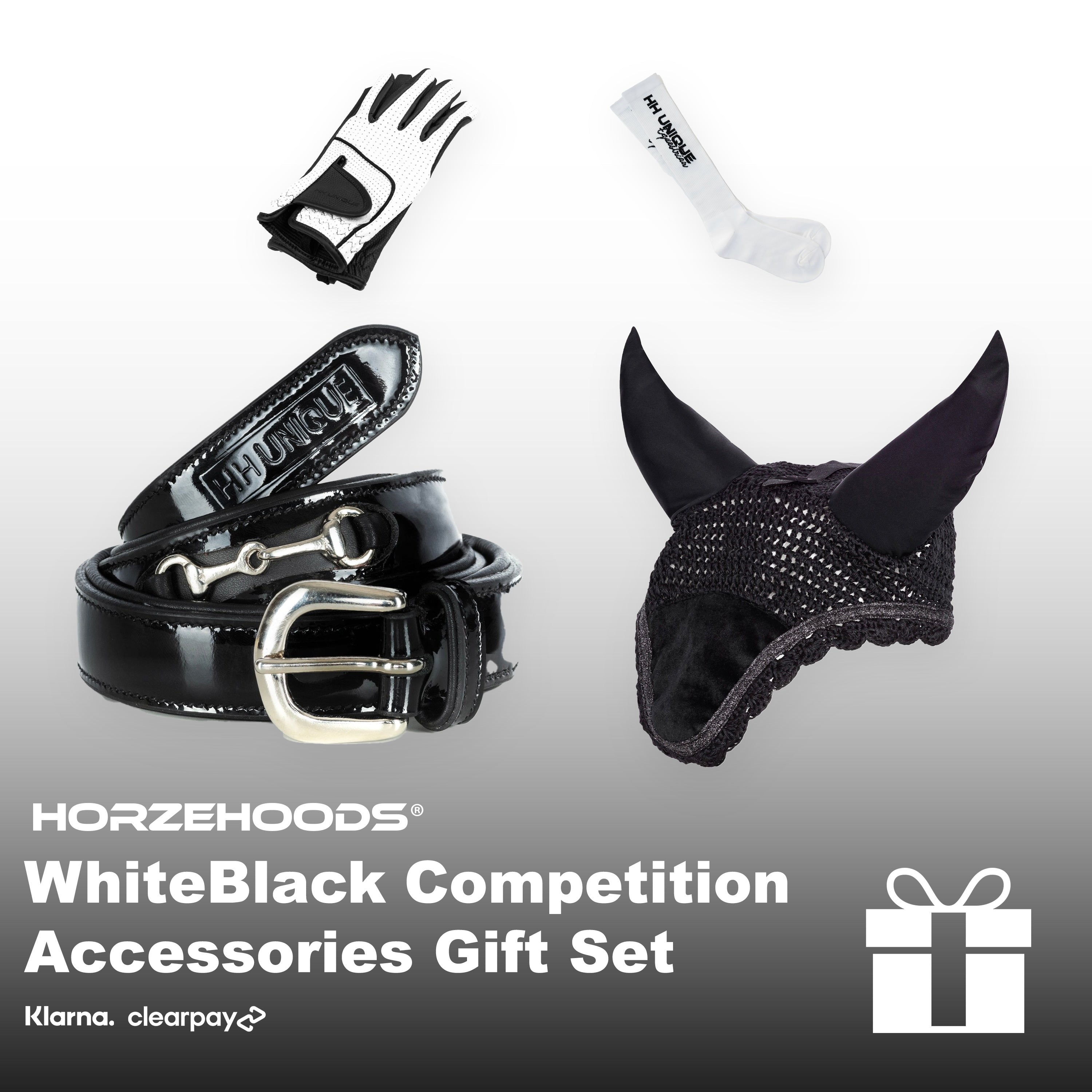 HORZEHOODS® White Black Competition Accessories Gift Set (Bundle & Save)