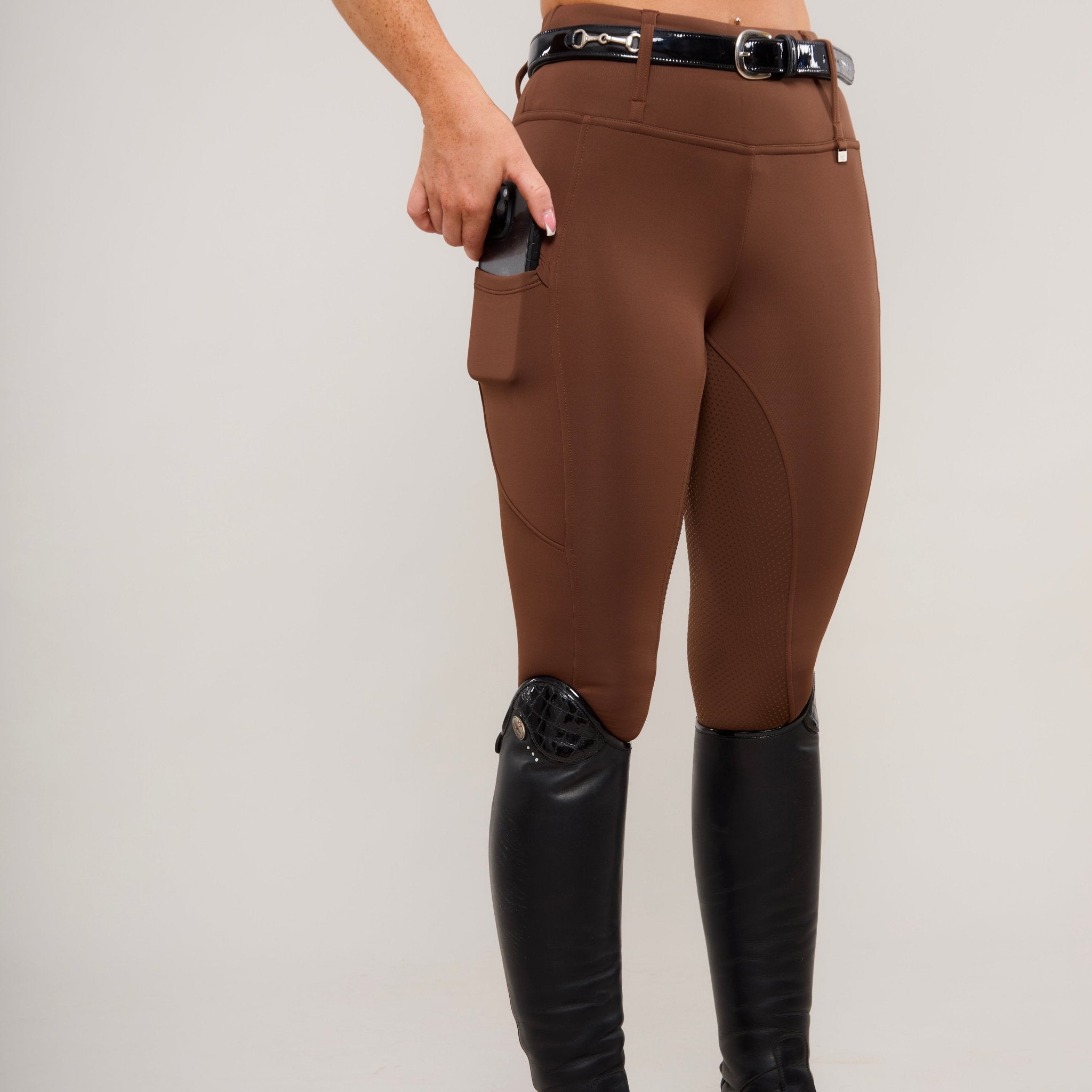 All Brown Luxe ContraFlex Leggings - Horzehoods5056725002169