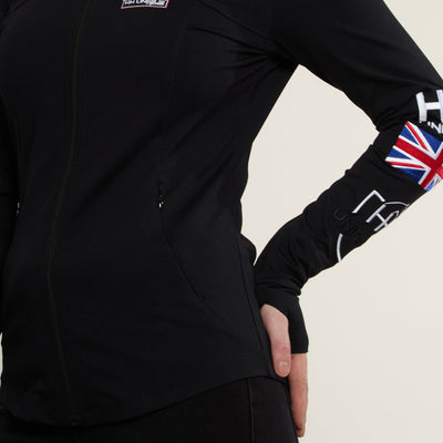 Black 4Seasons Performance Training Jacket - Horzehoods5056725004484