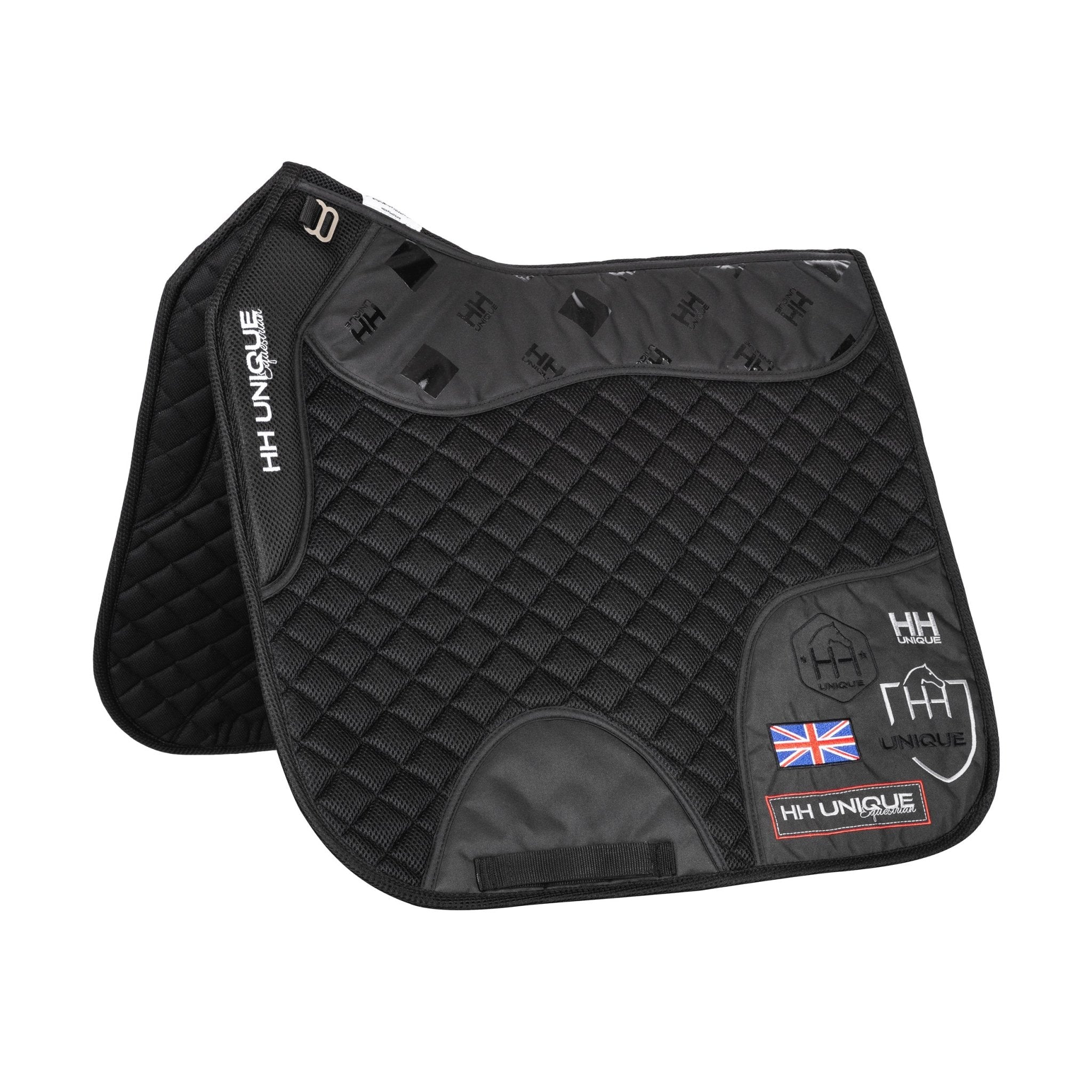 Black FlexiTabz4D™️ Air Gel Performance Pad Dressage - Horzehoods5060421424452