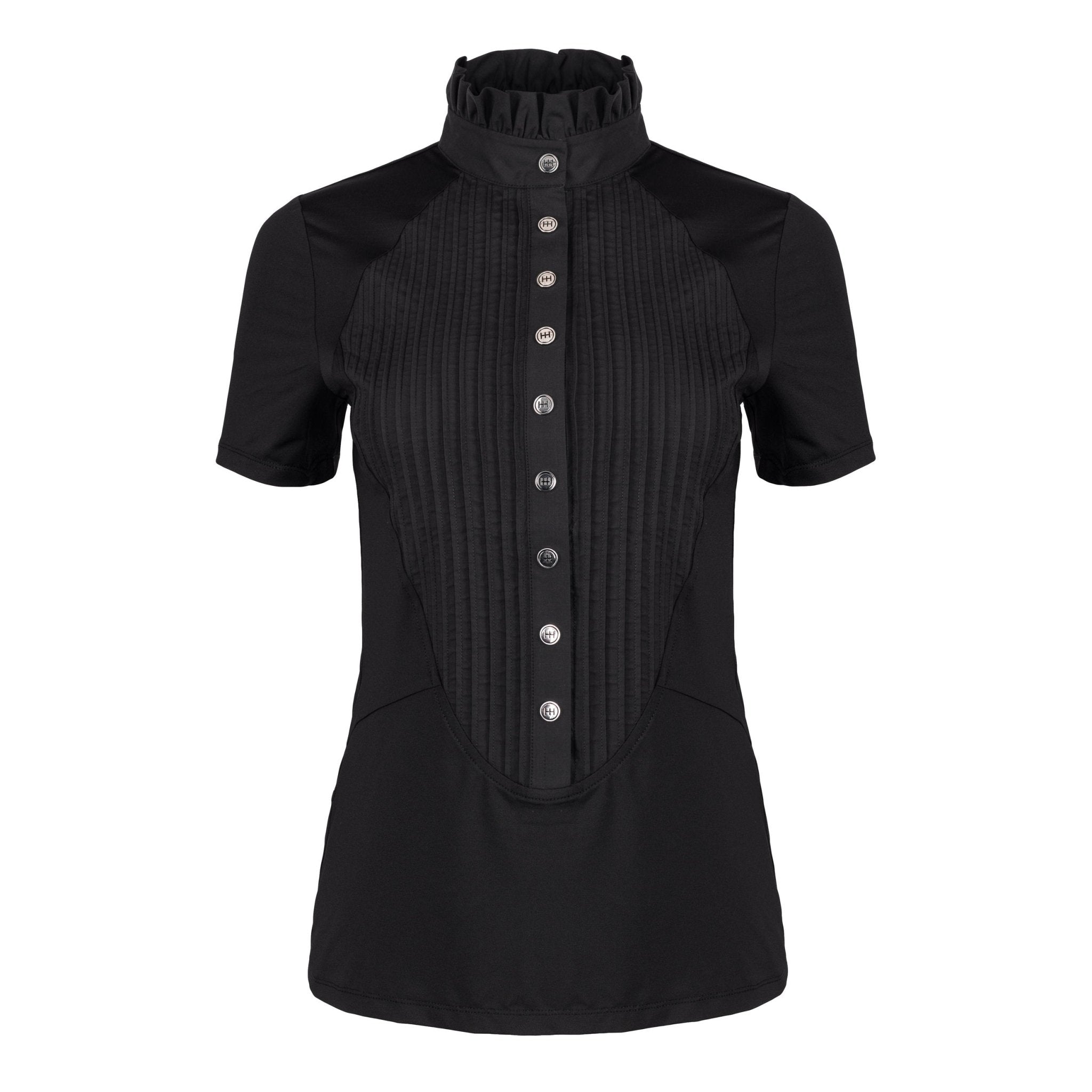 Black Short Sleeve Tudor Shirt - Horzehoods5056725005412