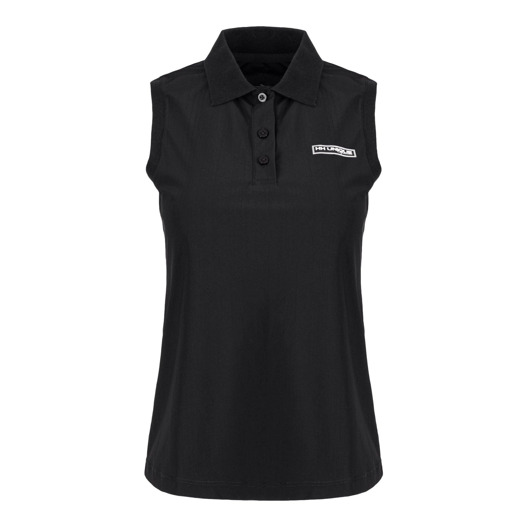 Black Tech Sleeveless Polo - Horzehoods5056725004804