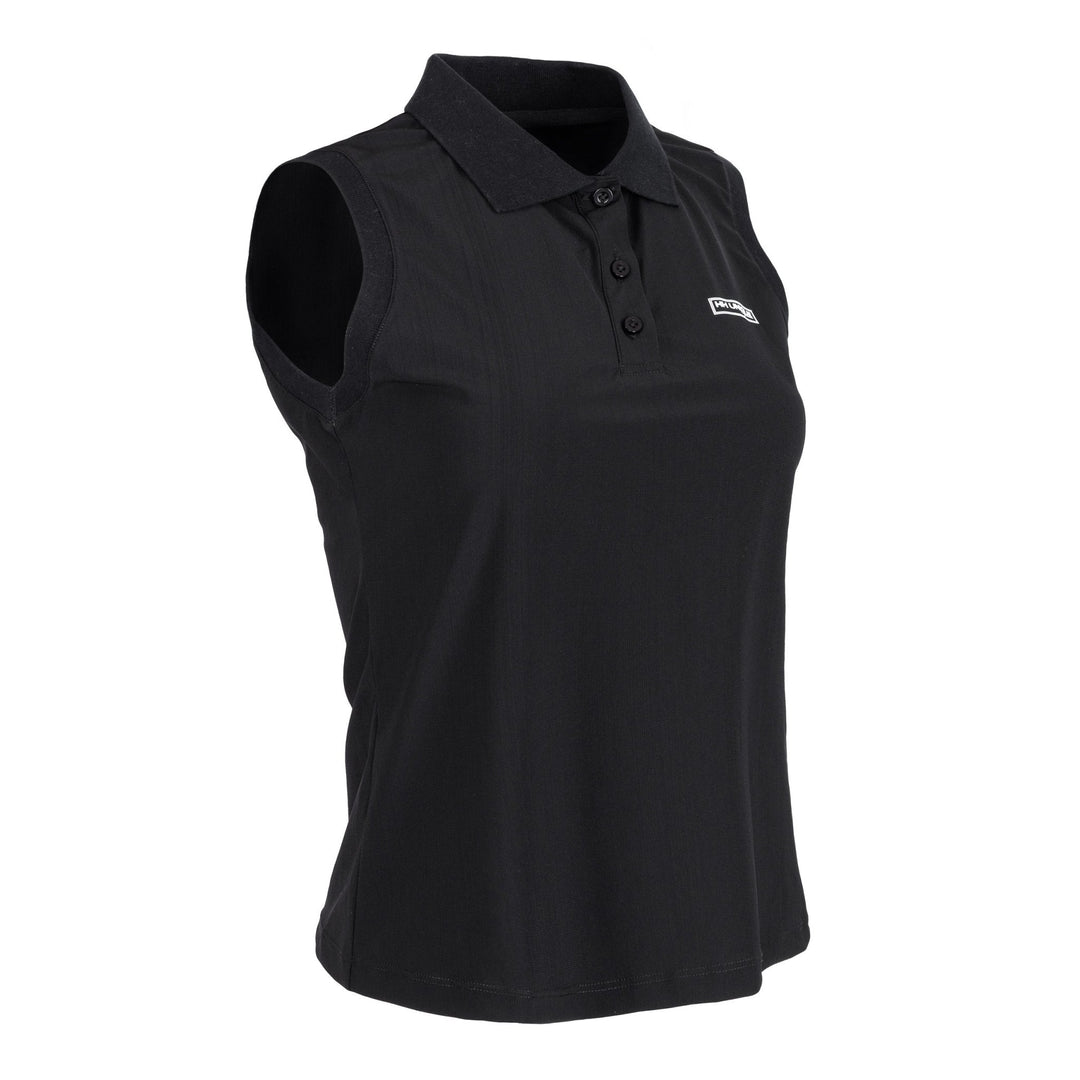 Black Tech Sleeveless Polo - Horzehoods5056725004804