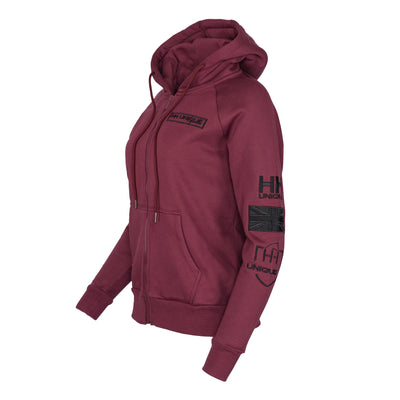 Burgundy 4Seasons Zipped Hoodie - Horzehoods5056725008932