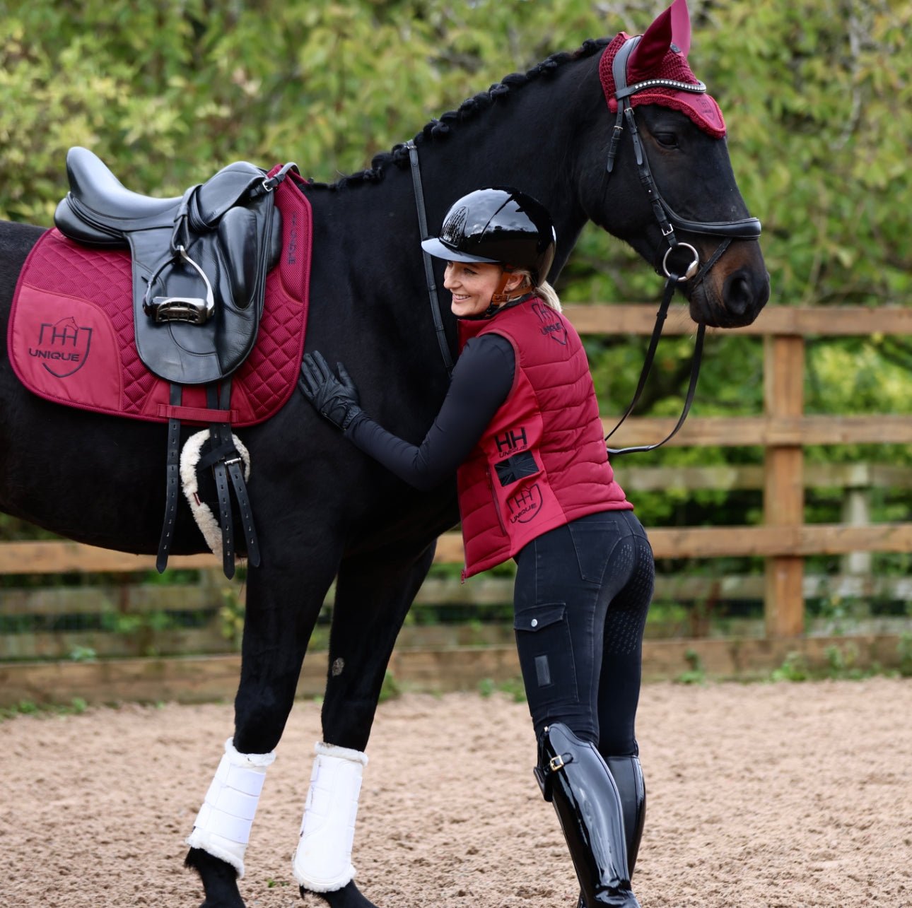 Burgundy Berry AirGel Pad Dressage - Horzehoods5056725006761