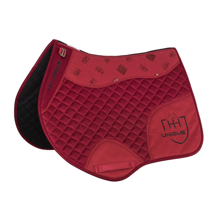 side view of the full pad showing berry pad with black hh unique logo