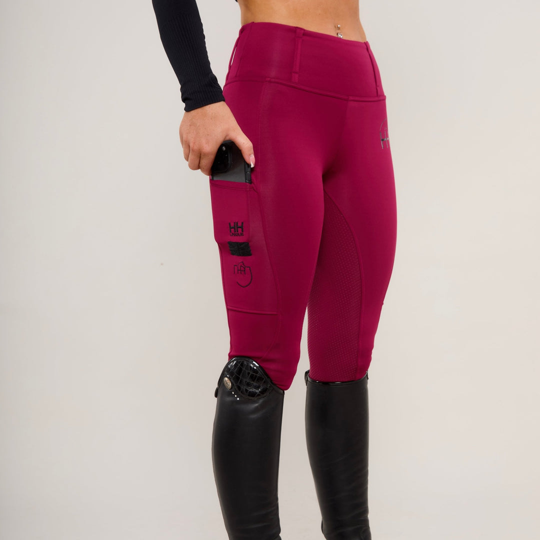 Burgundy Berry Heavyweight Performance Leggings - Horzehoods5056725007898