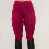 Burgundy Berry Heavyweight Performance Leggings - Horzehoods5056725007898