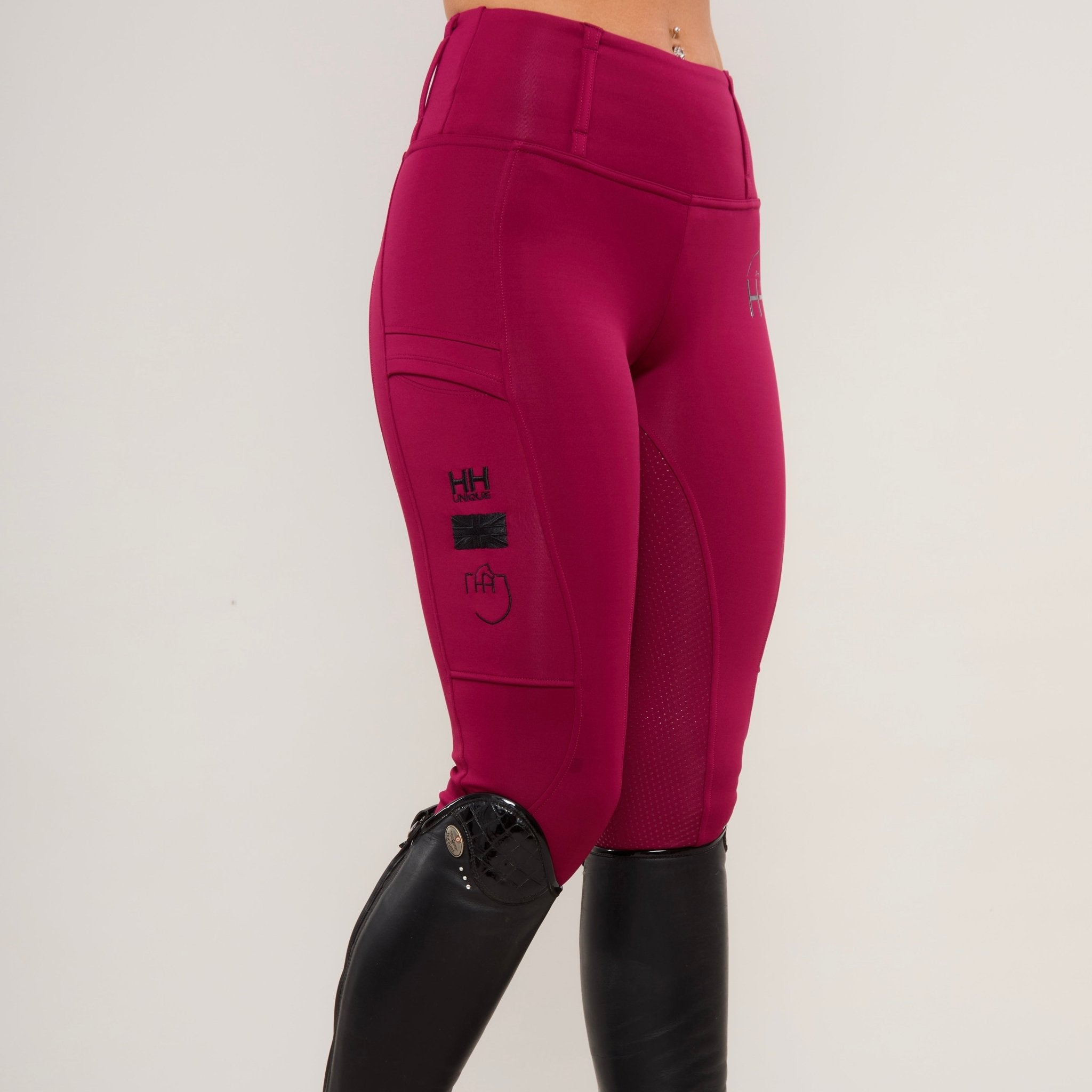 Burgundy Berry Heavyweight Performance Leggings - Horzehoods5056725007898