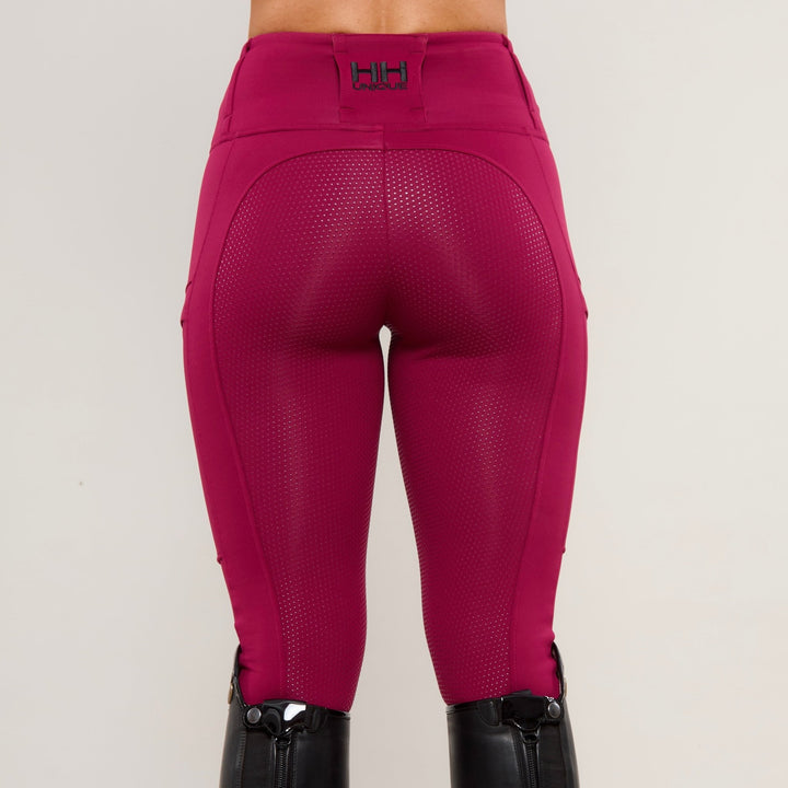 Burgundy Berry Heavyweight Performance Leggings - Horzehoods5056725007898