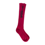 Burgundy Ribbed Performance Riding Socks - Horzehoods5056725009465