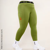 Green Orange Heavyweight Performance Leggings - Horzehoods5056725008055