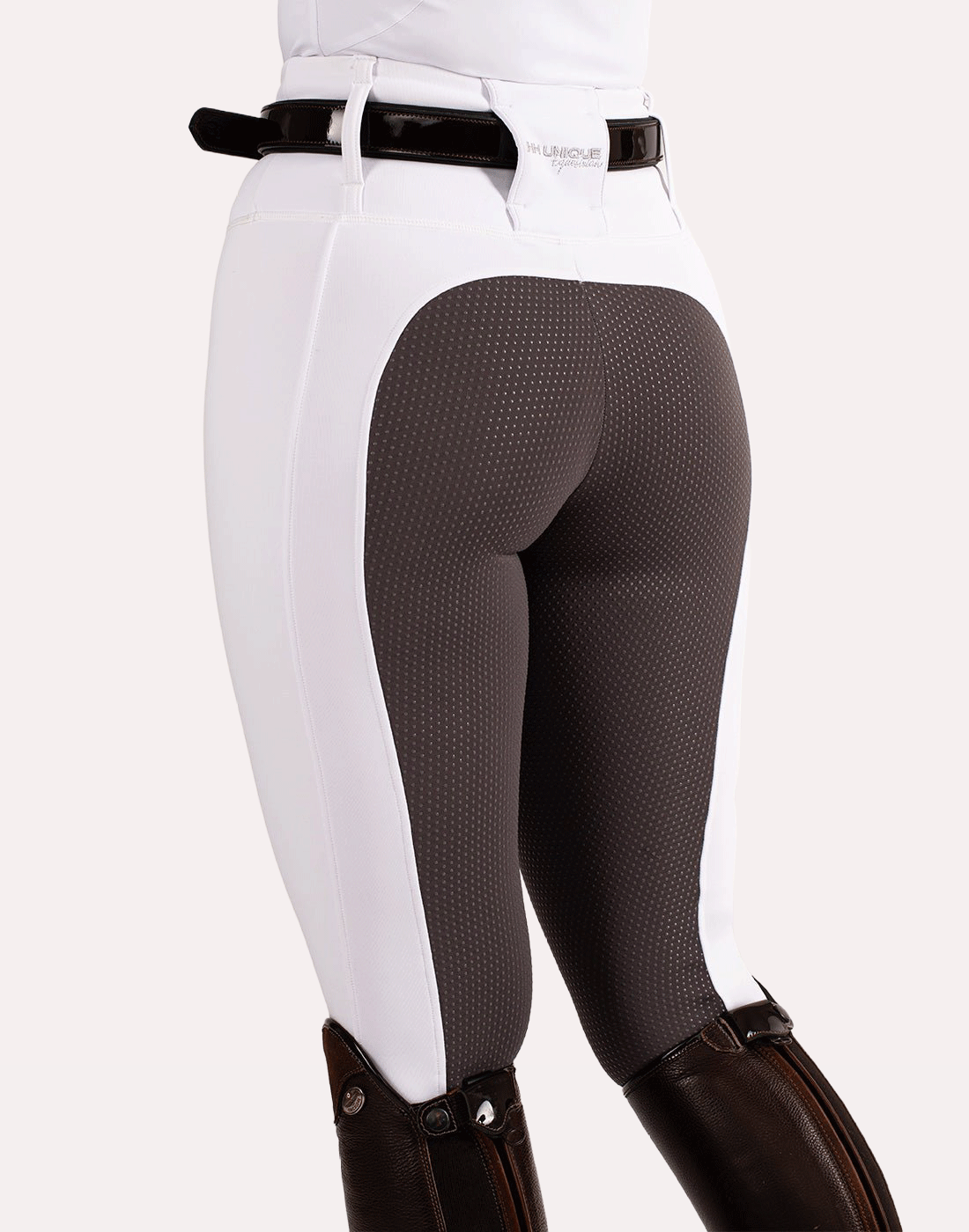 HORZEHOODS® White Grey Competition Leggings