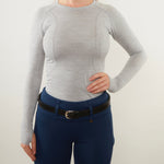 Grey Long Sleeve Vest Top - Horzehoods5056725001483