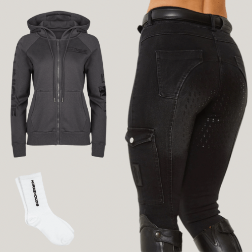 HORZEHOODS® AW25 Grey & Black Jeans & Hoodie Gift Set (Bundle & Save) - Horzehoods