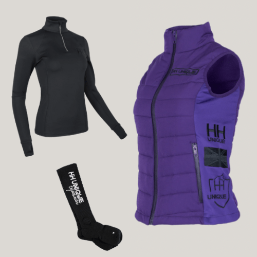 HORZEHOODS® AW25 Purple Gilet, Black Thermo and Socks Gift Set (Bundle & Save) - Horzehoods