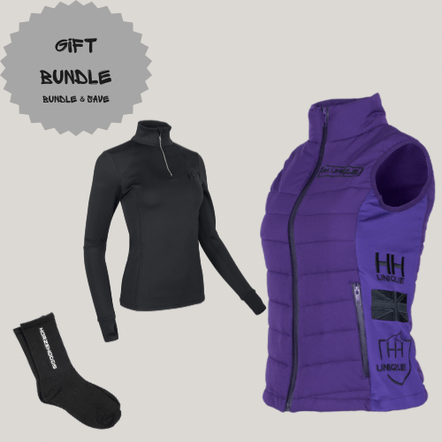 HORZEHOODS® AW25 Purple Gilet, Black Thermo and Socks Gift Set (Bundle & Save) - Horzehoods