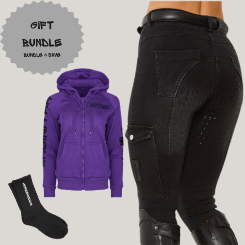 HORZEHOODS® AW25 Purple Hoodie, Black jeggings & Socks Gift Set (Bundle & Save) - Horzehoods