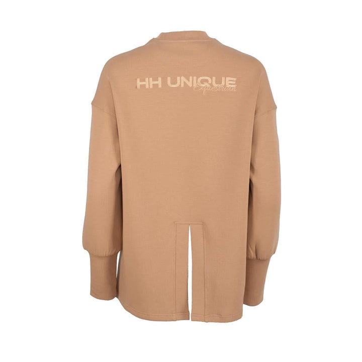 HORZEHOODS® Beige Kangaroo Crew Sweater Top - Horzehoods