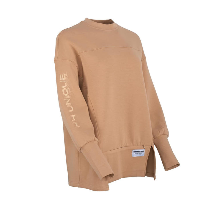 HORZEHOODS® Beige Kangaroo Crew Sweater Top - Horzehoods