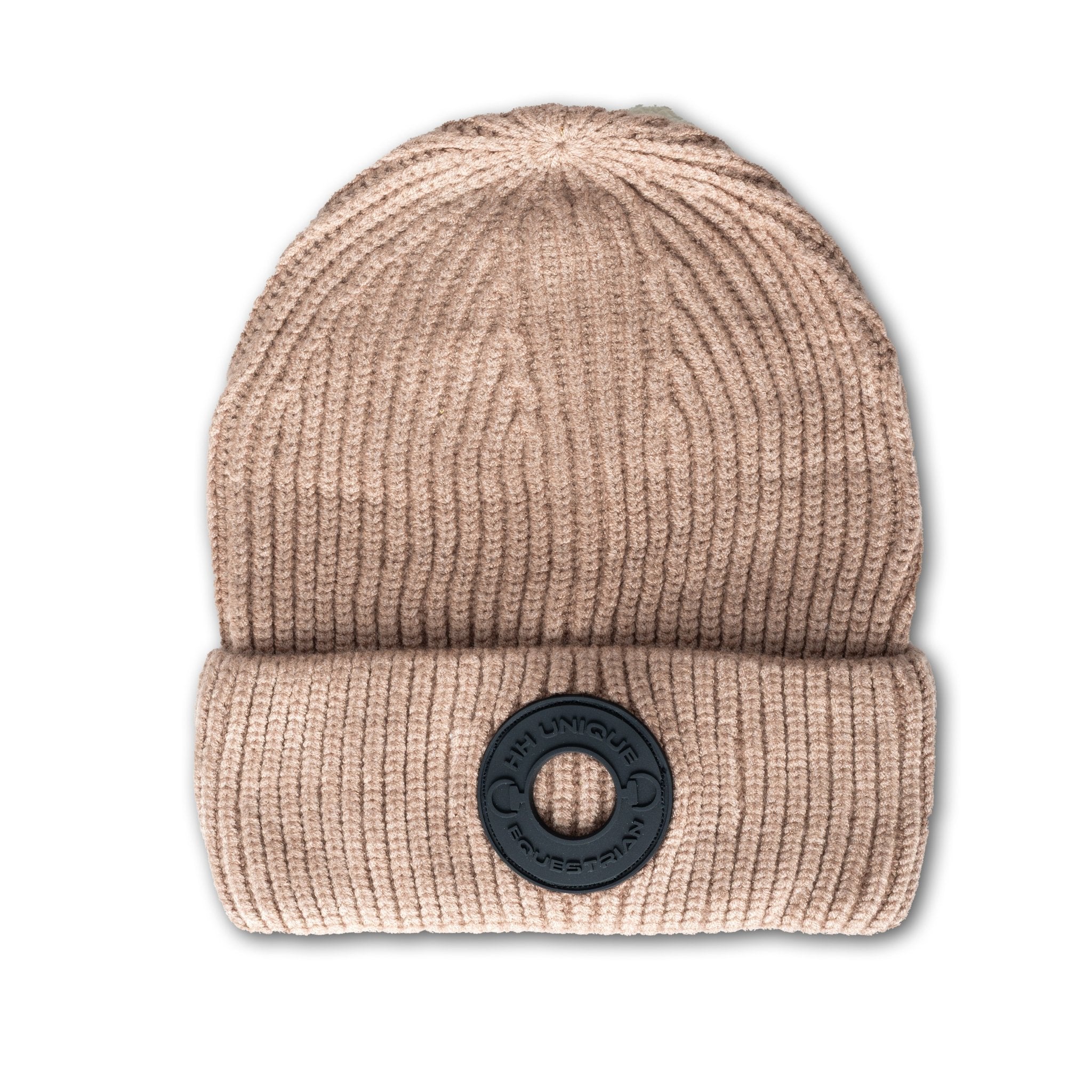 HORZEHOODS® Beige Porthole Ribbed Knit Hat - Horzehoods
