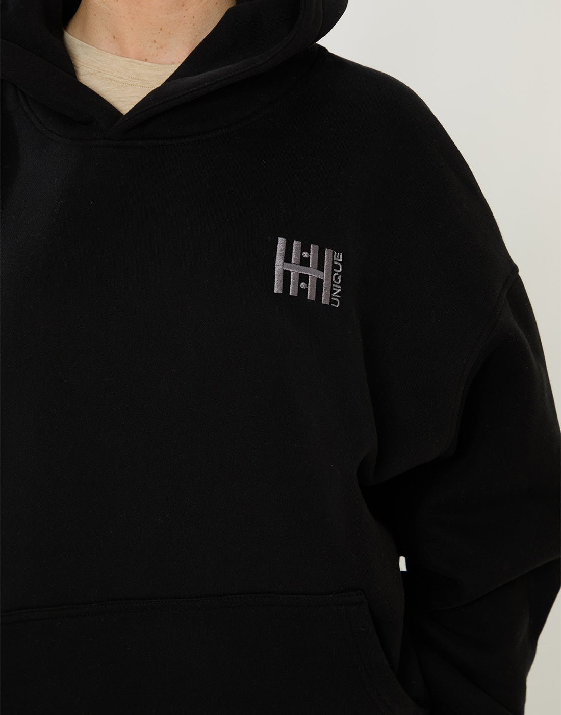 HORZEHOODS® Black Basicz Oversized 'Horses make me Happy' Hoodie - Horzehoods5056725025908