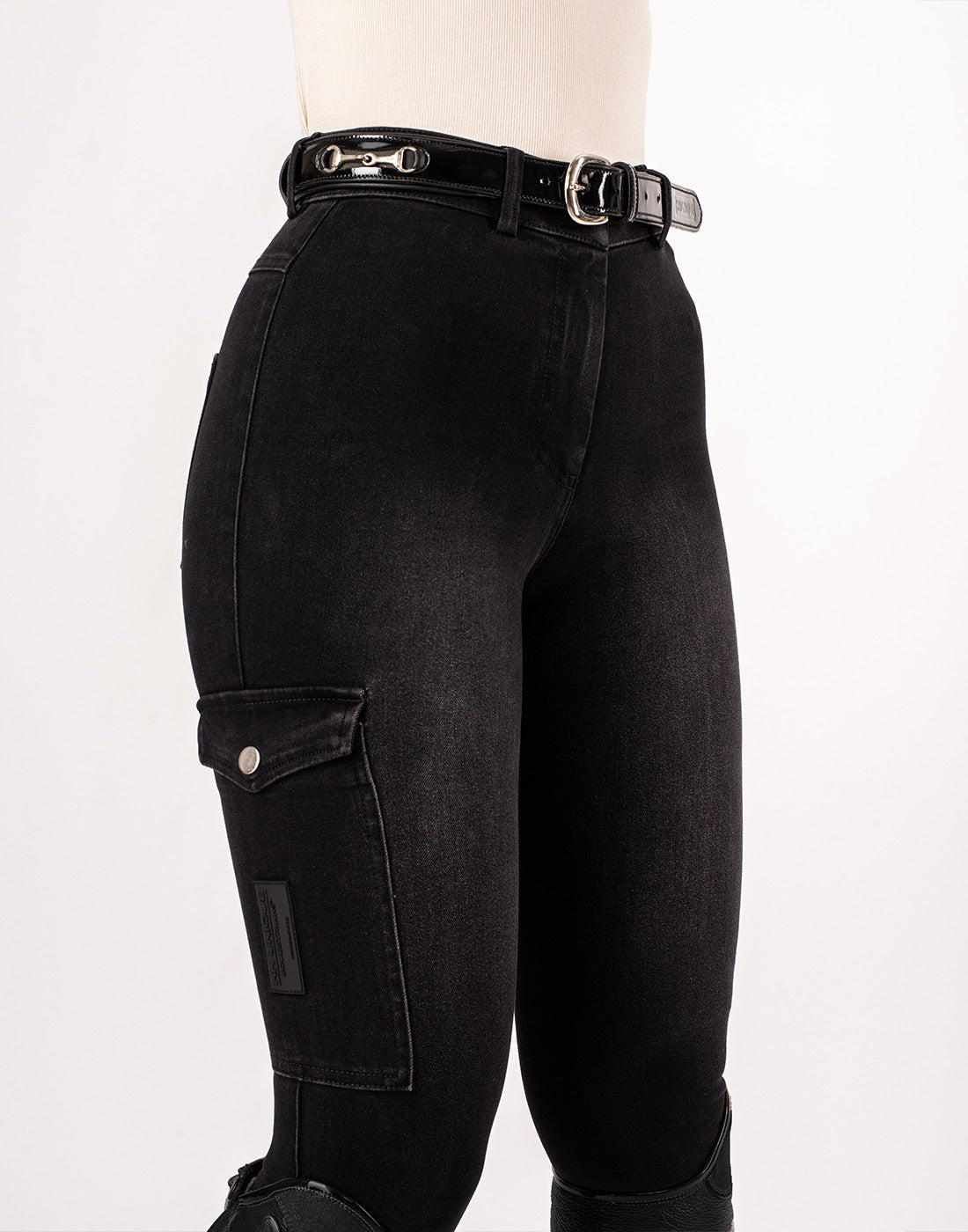 HORZEHOODS® Black Demi Denim Jeggings - Horzehoods5060521421437