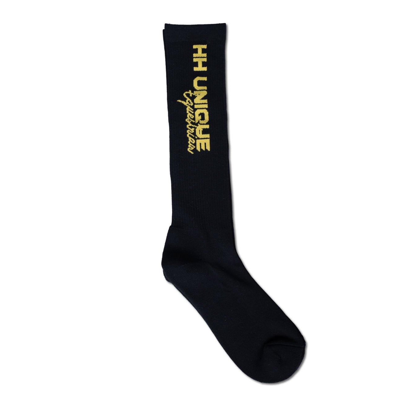 HORZEHOODS® Black & Gold Ribbed Performance Riding Socks - Horzehoods5056725024000