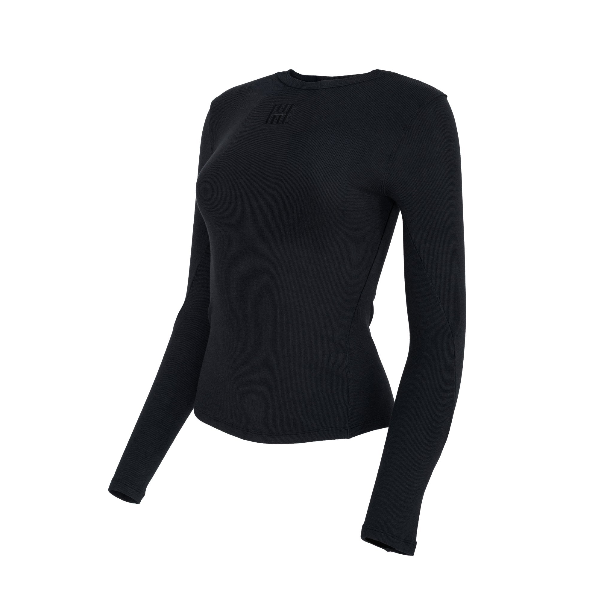 HORZEHOODS® Black Long Sleeve Ultra Soft Ribbed Basicz Top - Horzehoods5056725022242